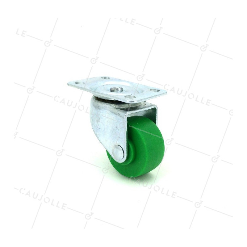 RUEDA PARA MUEBLE DE POLIPROPILENO VERDE CON UN DIÁMETRO DE 30 MM CARGA 15 KG - S120 VERTE