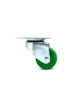 RUEDA PARA MUEBLE DE POLIPROPILENO VERDE CON UN DIÁMETRO DE 30 MM CARGA 15 KG - S120 VERTE