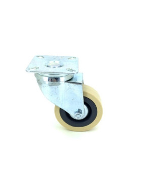 RUEDA PARA COLECTIVIDADES DE PVC FLEXIBLE DE COLOR MARFIL CON UN DIÁMETRO DE 65 MM CARGA 35 KG- S140IVOIRE