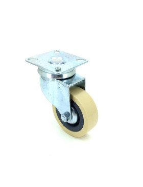 RUEDA PARA COLECTIVIDADES DE PVC FLEXIBLE DE COLOR MARFIL CON UN DIÁMETRO DE 65 MM CARGA 35 KG- S140IVOIRE