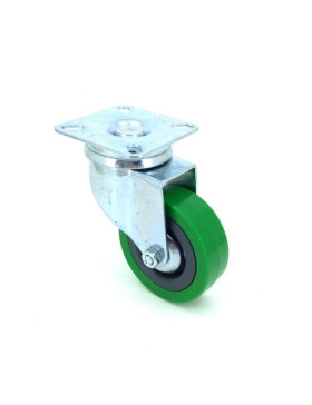 RUEDA PARA COLECTIVIDADES DE PVC FLEXIBLE DE COLOR VERDE CON UN DIÁMETRO DE 65 MM CARGA 35 KG- S140VERTE