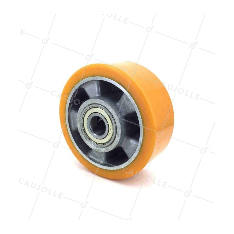 ROUE POLYURETHANE INDUSTRIELLE DIAMÈTRE 125 MM AXE 20 MM S2013