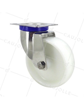Rotante INOX EN NYLON PIVOTANTE DIÁMETRO 125 MM CARGA 200 KG • Caujolle