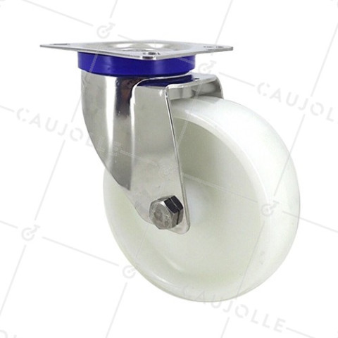 Rotante INOX EN NYLON PIVOTANTE DIÁMETRO 125 MM CARGA 200 KG • Caujolle