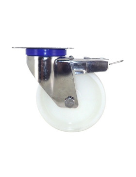 Rotante INOX EN NYLON PIVOTANTE A FRENO DIÁMETRO 125 MM CARGA 150 KG