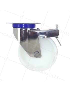 Rotante INOX EN NYLON PIVOTANTE A FRENO DIÁMETRO 125 MM CARGA 150 KG