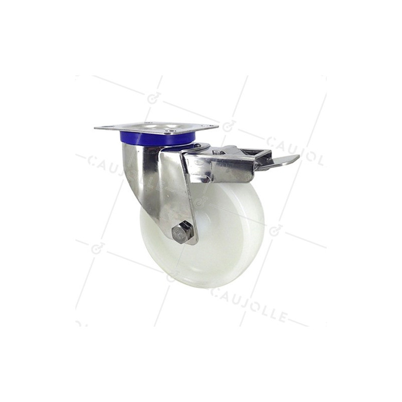 Rotante INOX EN NYLON PIVOTANTE A FRENO DIÁMETRO 125 MM CARGA 150 KG