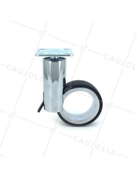 ROULETTE FUTURISTE DIAMÈTRE 65 MM CHROMÉE À PLATINE GRAVITY 65PC