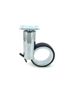 ROULETTE FUTURISTE DIAMÈTRE 65 MM CHROMÉE À PLATINE GRAVITY 65PC