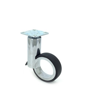 ROULETTE FUTURISTE DIAMÈTRE 65 MM CHROMÉE À PLATINE GRAVITY 65PC