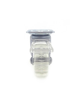 RUEDA DE DISEÑO CON FRENO TRANSPARENTE CON UN DIÁMETRO DE 50 MM CARGA 40 KG - CRYSTALTR50PAF