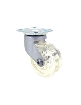RUEDA DE DISEÑO TRANSPARENTE CON UN DIÁMETRO DE 50 MM CARGA 35 KG - CRYSTALTR50P