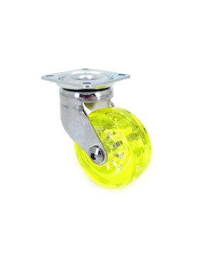 RUEDA DE DISEÑO TRANSPARENTE AMARILLA CON UN DIÁMETRO DE 50 MM CARGA 35 KG - CRYSTAL J50 P