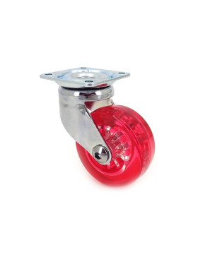 RUEDA DE DISEÑO TRANSPARENTE ROJA CON UN DIÁMETRO DE 50 MM CARGA 35 KG - CRYSTAL R50 P