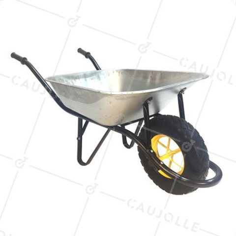 CARRETILLA GALVANIZADA CON RUEDA IMPINCHABLE, CARGA DE 180 KG • Caujolle