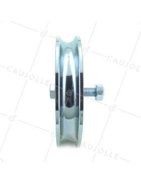 Rueda DE PORTAIL COULISSANT RENFORCÉE À Canal RONDE ÉTROITE DE 20 MM DIAMÈTRE 160 MM
