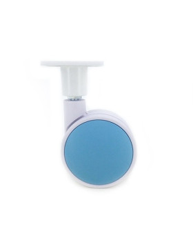 RULETA DE PLÁSTICO AZUL Y BLANCO CON UN DIÁMETRO DE 75 MM CARGA 60 KG - MACARON BLEUE