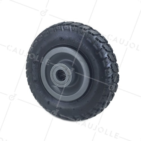 Rueda DE CARRETA INFLEADA CON CLAVOS DIÁMETRO 200 MM CARGA 80KG EJE 20 MM - S3000R20PAVE • Caujolle