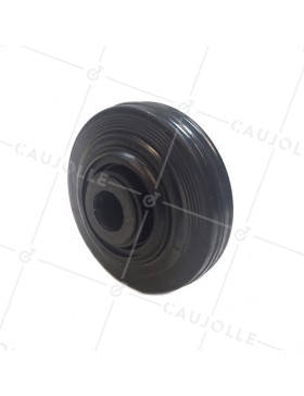 RUEDA DE MANUTENCIÓN DE CAUCHO, DIÁMETRO DE 125 MM, CAPACIDAD DE CARGA DE 200 KG, EJE DE 25 MM - S2000PC125R25 • Caujolle
