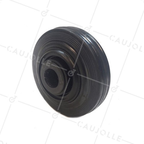 RUEDA DE MANUTENCIÓN DE CAUCHO, DIÁMETRO DE 125 MM, CAPACIDAD DE CARGA DE 200 KG, EJE DE 25 MM - S2000PC125R25 • Caujolle