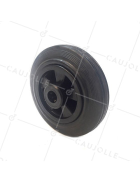 RUEDA DE MANUTENCIÓN DE CAUCHO, DIÁMETRO DE 160 MM, CAPACIDAD DE CARGA DE 200 KG, EJE DE 20 MM - S2000PC160R20 • Caujolle