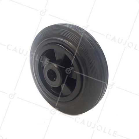 RUEDA DE MANUTENCIÓN DE CAUCHO, DIÁMETRO DE 160 MM, CAPACIDAD DE CARGA DE 200 KG, EJE DE 20 MM - S2000PC160R20 • Caujolle