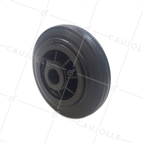 RUEDA DE MANUTENCIÓN DE CAUCHO, DIÁMETRO DE 160 MM, CAPACIDAD DE CARGA DE 200 KG, EJE DE 25 MM - S2000PC160R25 • Caujolle