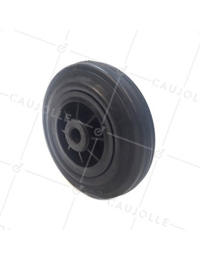 RUEDA DE MANUTENCIÓN DE CAUCHO, DIÁMETRO DE 200 MM, CARGA DE 200 KG, EJE DE 20 MM - S2000PC200R20 • Caujolle