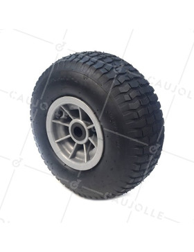 Rueda INFLADA CON CLAVOS DIÁMETRO 340 MM CARGA 260KG EJE 25MM - DUMPER 15x6 • Caujolle