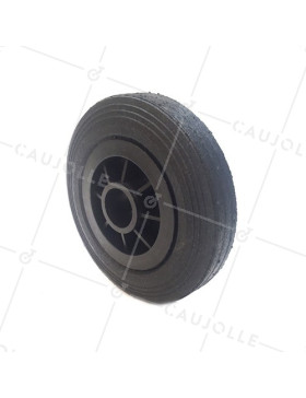 RUEDA DE MANUTENCIÓN DE CAUCHO, DIÁMETRO DE 200 MM, CARGA DE 200 KG, EJE DE 37 MM LISO - S2000PSA37 • Caujolle