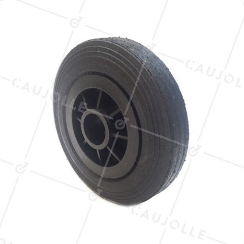 RUEDA DE MANUTENCIÓN DE CAUCHO, DIÁMETRO DE 200 MM, CARGA DE 200 KG, EJE DE 37 MM LISO - S2000PSA37 • Caujolle