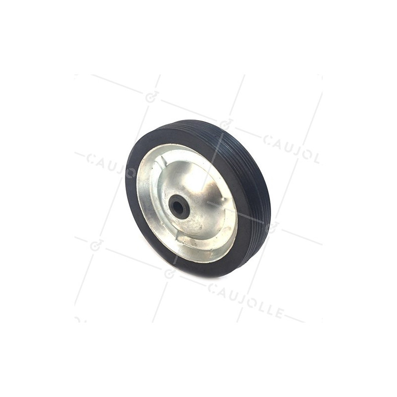 ROUE TÔLE ET CAOUTCHOUC DIAMÈTRE 142 MM AXE 12 MM S7200