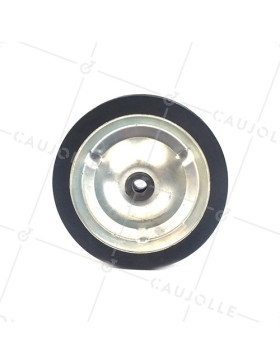 ROUE TÔLE ET CAOUTCHOUC DIAMÈTRE 142 MM AXE 12 MM S7200