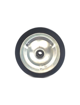 ROUE TÔLE ET CAOUTCHOUC DIAMÈTRE 142 MM AXE 12 MM S7200
