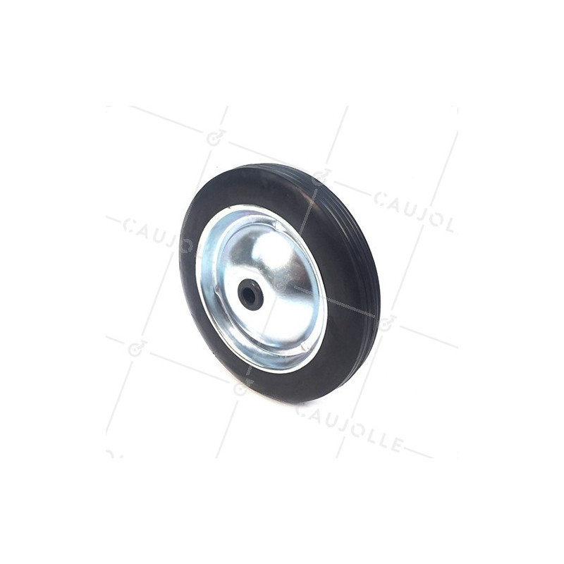 ROUE TÔLE & CAOUTCHOUC DIAMÈTRE 182 MM AXE 12 MM S7200