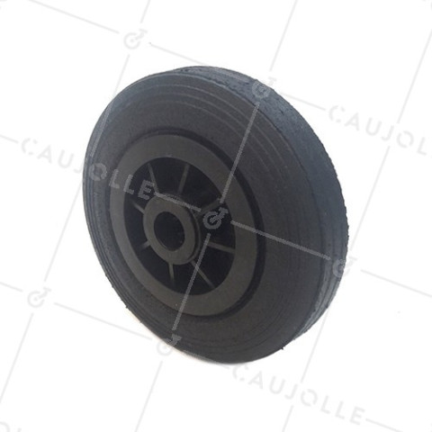 RUEDA DE MANUTENCIÓN DE CAUCHO, DIÁMETRO DE 200 MM, CARGA DE 200 KG, EJE DE 25 MM - S2000PSR25 • Caujolle