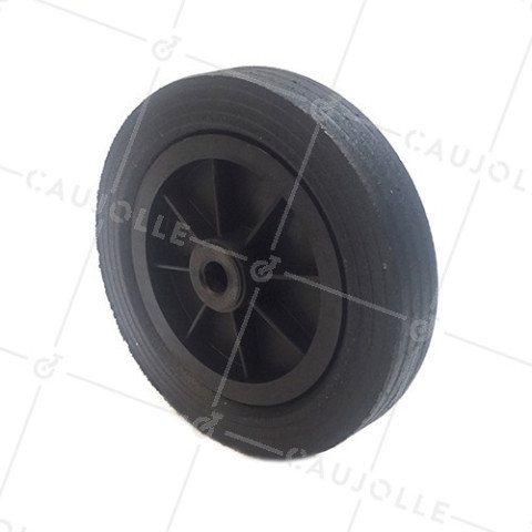 RUEDA DE MANUTENCIÓN DE CAUCHO, DIÁMETRO DE 250 MM, CARGA DE 200 KG, EJE DE 20 MM -  S2000PS250 • Caujolle