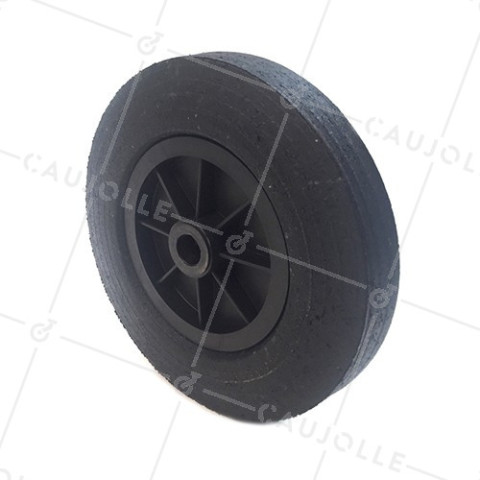 RUEDA DE MANUTENCIÓN DE CAUCHO, DIÁMETRO DE 300 MM, CARGA DE 200 KG, EJE DE 25 MM - S2000PS300R25 • Caujolle