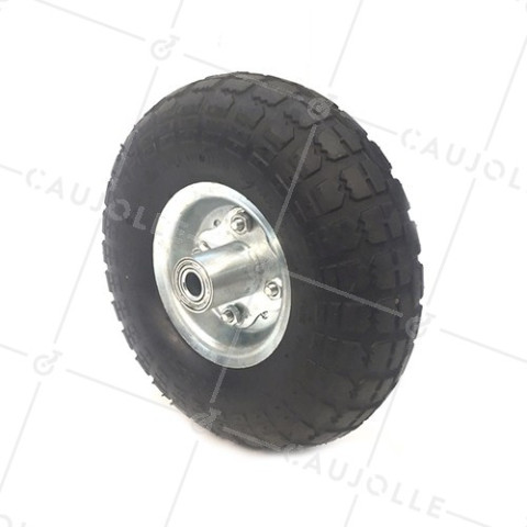 Rueda DE Carretilla de mano PRIMEUR GONFLE DIÁMETRO 260 MM CARGA 100KG EJE 16 MM Y Cojinete DE BOLAS (4.10/3.50-4) • Caujolle