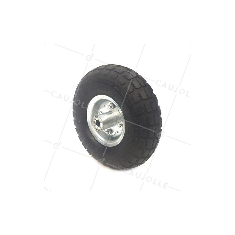 RUEDA DE CARRETILLA DE MANO INFLADA DIÁMETRO 260 MM CARGA 100KG EJE 16 MM Y Cojinete DE BOLAS (4.10/3.50-4)