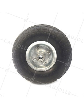 RUEDA DE CARRETILLA DE MANO INFLADA DIÁMETRO 260 MM CARGA 100KG EJE 16 MM Y Cojinete DE BOLAS (4.10/3.50-4)