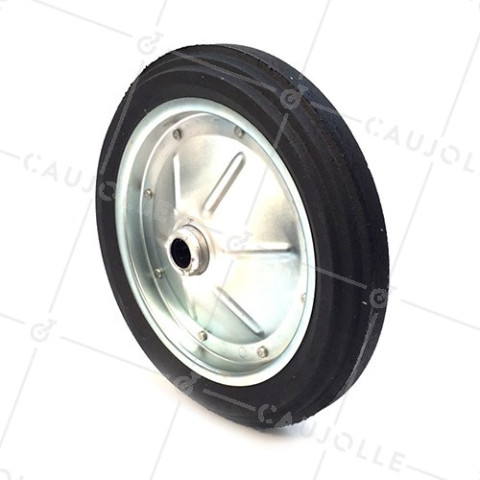 RUEDA DE CARRETILLA DURA IMPINCHABLE, DIÁMETRO DE 360 MM, CARGA DE 150 KG, EJE DE 25 MM - S600 • Caujolle
