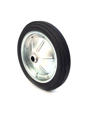 ROUE DE BROUETTE INCREVABLE CAOUTCHOUC DUR DIAMÈTRE 360 MM AXE 25 MM S600
