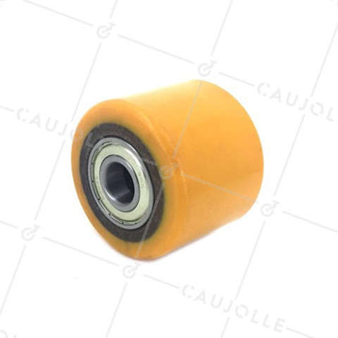 RUEDA DE TRANSPALETA CON DIÁMETRO DE 80 MM, ANCHO DE 54 MM Y EJE DE 20 MM QUE SOPORTA UNA CARGA DE 500 KG • Caujolle