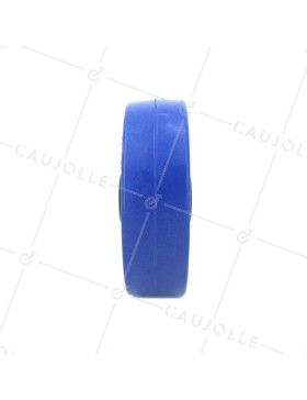 ROUE INDUSTRIELLE NON TACHANTE CAOUTCHOUC SOUPLE BLEU DIAMÈTRE 125MM AXE 12 MM