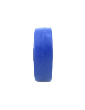 ROUE INDUSTRIELLE NON TACHANTE CAOUTCHOUC SOUPLE BLEU DIAMÈTRE 125MM AXE 12 MM