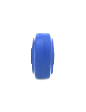 ROUE INDUSTRIELLE NON TACHANTE CAOUTCHOUC SOUPLE BLEU DIAMÈTRE 80MM AXE 12 MM