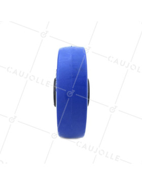 ROUE INDUSTRIELLE NON TACHANTE CAOUTCHOUC SOUPLE BLEU DIAMÈTRE 160MM AXE 20 MM