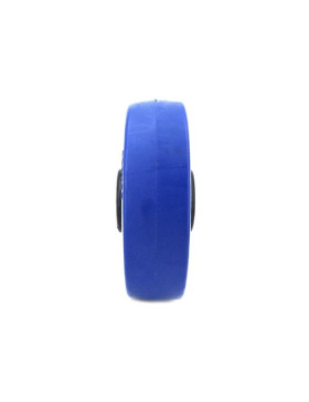 ROUE INDUSTRIELLE NON TACHANTE CAOUTCHOUC SOUPLE BLEU DIAMÈTRE 160MM AXE 20 MM
