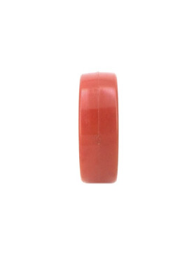 ROUE INDUSTRIELLE ETROITE POLYURÉTHANE ROUGE DIAMÈTRE 80 MM AXE 8 MM
